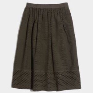 NWT Madewell Eyelet Midi Skirt